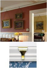 Merriway BH04788 (10 Pcs) EB Brass Plated Picture Rail Hanging Moulding Hooks - Pack of 10 Pieces, Yellow