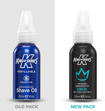 King of Shaves Sensitive Advanced Shaving Oil For Men With Handy Pump, For A Close and Comfortable Shave 30ml TWIN PACK