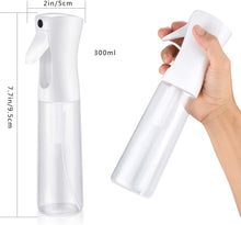 HAOCHEN Hair Spray Bottle, Continuous Fine Mist Plastic Water Spray Bottle, Refillable Empty Spray Bottle for Hairstyling Plants Cleaning(300ml, white)