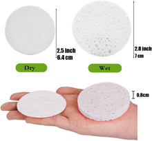 60 Count Facial Sponges Cleansing, White Compressed Face Sponges Cleansing Natural Wood Pulp Cotton Face Washing Sponge Cosmetic Sponges for Makeup Removal Exfoliating(2.5 Inch)