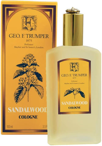 Geo F Trumper Sandalwood Spray Eau de Cologne for Men (100ml/3.3floz) Complex, Masculine Scent with Sensual Woody Warm Sandalwood, Amber & Patchouli