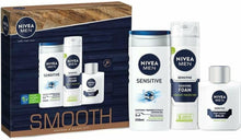 Nivea Men Smooth Shower & Shave Kit - Soothing 3 in 1 Shower gel 250ml, Shaving Foam 200ml, Post Shave Balm 100ml
