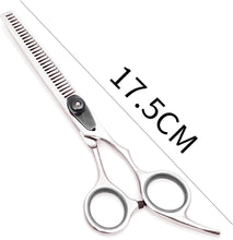 Hairdressing Barber Hair Scissor, Professional Hairdressers Barbers Stainless Steel Hair Cutting Shears for Salon Barbers, Men, Women, Children and Adults (BlackTeeth J292)