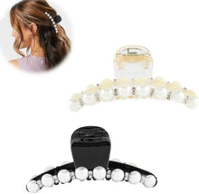 2 PCS Pearl Hair Clip Large Hair Claw Clip Hair Slide Hair Grip Jaw Clip for Women and Girls