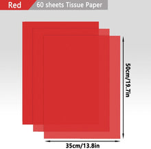 60 Sheets of Red Tissue Paper, 35 x 50 cm Gift Wrapping Tissue Paper for Gift Wrap Filler Flower Art Crafts DIY Birthday Wedding Decor