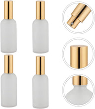 Lurrose 4pcs 100ml Glass Empty Perfume Bottles Golden Refillable Fine Mist Perfume Spray Bottle Scent Pump Case For Makeup Oil Essential