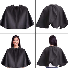 PLABBDPL 1 Pieces Black Makeup Cape, Hair Cutting Cape, Beauty Shawl, Hairdressers Cape for Makeup Artist Barber Beautician