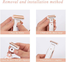 Ladies Shaver Replacement Head for Finishing Touch Flawless Body Rechargeable Women Hair Removal Shaver Bikini Trimmer Shaver Head with a Cleaning Brush Shaver Head 8PCS + Brush