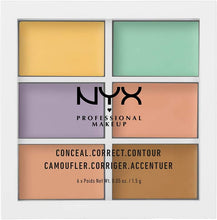 NYX Professional Makeup Colour Correcting Palette, Colour Concealer Makeup Palette, 6 creamy blendable shades