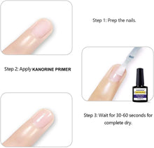 Kanorine non-acid Gel Power Bond Natural Nail Primer/Acrylic Nails Primer, for all uv/led gel nail polish Bonder Nail Tech Essential Primer no-need-cure0.33oz/ 10mlx1