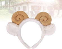 Amosfun Sheep Headband with Sheep Horns And Ears Animal Sheep Costume Accessories (rosy red)