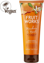 Fruit Works Mandarin & Neroli Body Scrub, Exfoliating, Gentle on Skin 225ml