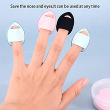 5 Pcs Finger Powder Puff Band Handle Makeup Blender Sponge Ultra Soft Mini Powder Puff for Foundation Concealer Cosmetic Foundation Sponge Mineral Powder Wet Dry Makeup Tool