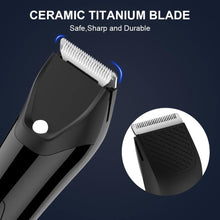 Hatteker Professional Electric Groin Hair Trimmer Below-The-Belt Trimmer Pubic Hair Ball Shaver Body Groomer for Men Male Hygiene Razor IPX7 Waterproof Wet Dry Ceramic Blades