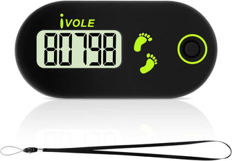 Flintronic Mini Pedometer 3D Walking Pedometer, Portable Sports Pedometer with Clip Lanyard, Track Steps in Real Time, Pedometer for Older Kids/Fitness Men/Women/Elders