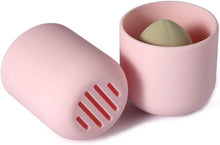 Makeup Sponge Holder Silicone Beauty Sponge Blender Travel Case Makeup Sponge Carrying Case Cosmetic Sponge Holder(Pink)