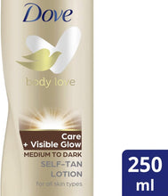 Dove lotion 250ml visible glow dark, White