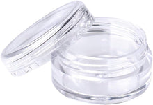 kuou 50 Pcs Empty Plastic Cosmetic Jars, 5ml Sample Containers Pots Bottles with Clear Lids