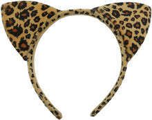 3PCS Cat Ears Headbands Hair Band Animal Plush Hairband Hair Hoop Headwear Cosplay Hair Accessories for Party Fancy Dress Christmas Halloween Costume(Tiger+Cow+Leopard)