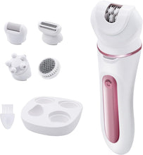 Mcbazel Cordless Epilators for Women, 5 in 1 USB Rechargeable Hair Remover,Electric Lady Shaver with Facial Cleansing/Massage Head/Callus Remover Fit for Face,Legs,Arms,Armpit,Bikini