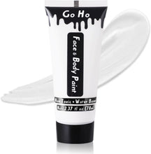 Go Ho Cream White Face Body Paint(2.37 oz),Water Based White Face Painting,Joker Clown Zombie Skeleton Makeup for Adults Children,SFX Cosplay Costumes Festivals Halloween Makeup