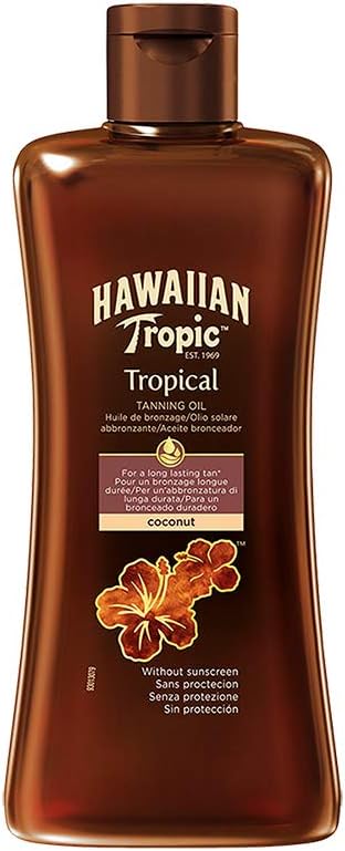 Hawaiian Tropic Tropical Tanning Oil with Coconut 200ml  Coconut Tanning Oil