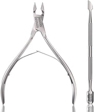 Jestilo Cuticle Remover Tool Set with Cuticle Cutter and Cuticle Pusher - Stainless Steel Professional Cuticle Nipper and Pusher Nail Care Tools for Salon and Level Mani-Pedi at Home - Silver (Silver)