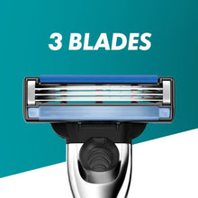 Gillette Mach3 Turbo Men's Razor + 9 Razor Blade Refills, 3 Blades for a Smooth Shave, Fits All Mach3 Handles