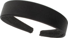 2.5cm (1") Black Satin Covered Plastic Alice Band Hair Band Headband No Teeth for Women Girls by Glitz4Girlz