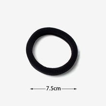 iLoveCos Seamless Hair Bands,10PCS Black Hair Bobbles Elastic Hairbands Seamless Hair Bands Fabric Ponytail Holder Tie Bands for Thick Hair Hair Accessories for Women Girls