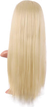 MapofBeauty 22 Inch/56 cm Long Straight Synthetic Hair Heat Resistant Party Cosplay Wig (Mixed Blonde)