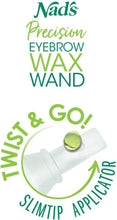 Nad's Facial Wax Wand Eyebrow Shaper, Eyebrow Kit, Face Wax, Hypoallergenic, No-heat Formula, Includes Pen 6g, 10 Reusable Cotton Strips, 4 Pre-wax Wipes
