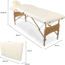 Mobiclinic, Massage table, Beauty Bed, 73,22 x 23,62 in, Massage Bed, Lash Bed, European Brand, Headrest, Height adjustable, Portable, Wood, up to 551 lb, Therapy Couch, For physiotherapy, Cream