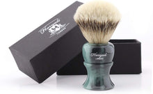 Haryali London Silver Tip Badger Hair Men's Shaving Brush Beard and Moustache Wet Clean Shave Gift for Men