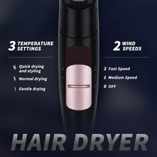 Hair Dryer for Women Men Travel Powerful 2200W with Nozzle Foldable Ionic