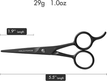 HALO FORGE Beard & Mustache Scissors - Small Straight Stainless Steel Precision Trimming Blade - Sharp Grooming Shears for Personal Care Hair Facial Body - Gift for Women Men - 5.5 Inch