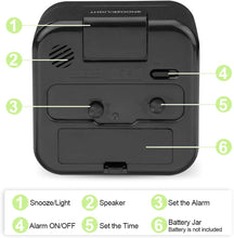 Neucox Battery Alarm Clock Bedside Non Ticking Silent Desk Clock Simple Table Analogue Clocks Nightlight Luminous Hands for Bedrooms Office Outdoors Heavy Sleepers