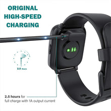 Compatible with Donerton Smartwatch Charger, Giaogor Magnetic USB Charging Cable Replacement Charger for Donerton P22/Popglory Smartwatch/CanMixs, feifuns, kalinco P22 1.4'' smartwatch (Black)