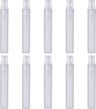 HuaangMaoX Mist Clear Spray Bottles Plastic Travel Atomiser Bottles Matte Plastic Small Spray Bottles for Essential Oils, Travel, Perfumes (10 pack)