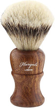 Haryali London Silver Tip Badger Hair Bristles Mens Shaving Brush with Wood Handle for Clean Shave Perfect New Year Gift for Men