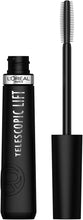 L'Oral Paris Telescopic Mascara, Long-Lasting 36H Lift, Visible Lash Length Up to +5mm, No Clumping & No Smudging & No Flaking, Telescopic Lift, Black