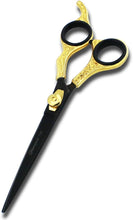 Haryali London Professional Hairdressing Scissors Hair Cutting Scissors Shears for Barber Salon - Overall Length 7.5" with Golden Stylish Handle & Adjustment Tension Screw