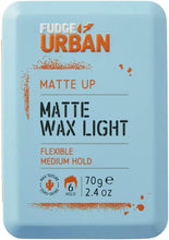 Fudge Urban Matte Wax Light, Flexible Hold All Day Styling, Non-Sticky and Invisible Texture, Hair Wax for Men, 70 g