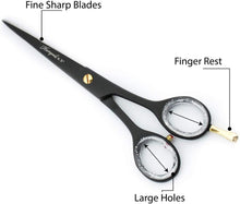 Haryali London Black Professional Hairdressing Barber Scissors Grooming Hair Cutting Salon Shears for Men and Women