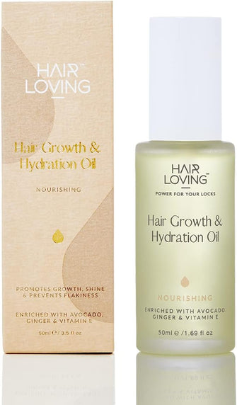 Hydration Oil by Hair Loving - Promotes Hair Growth - Prevents Dandruff & Frizz, Lengthens & Thickens Hair - Avocado Hair Oil for Dry Damaged Hair - Hair Loss Treatment for Women & Men