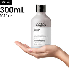 L'Oral Professionnel Anti-Yellowing Hair Shampoo for White, Grey and Bleached Hair, Violet Pigments, Serie Expert, Silver Shampoo, 300 ml