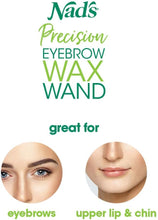 Nad's Facial Wax Wand Eyebrow Shaper, Eyebrow Kit, Face Wax, Hypoallergenic, No-heat Formula, Includes Pen 6g, 10 Reusable Cotton Strips, 4 Pre-wax Wipes
