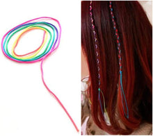 Hixixi 20pcs 39" DIY Colorful Hair Braiding Yarn Hair Rope Band Fashionable Hiphop Hair Tie