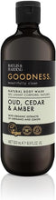 Baylis & Harding Goodness Oud, Cedar and Amber Body Wash, 500 ml (Pack of 3) - Vegan Friendly