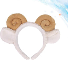 Amosfun Sheep Headband with Sheep Horns And Ears Animal Sheep Costume Accessories (rosy red)